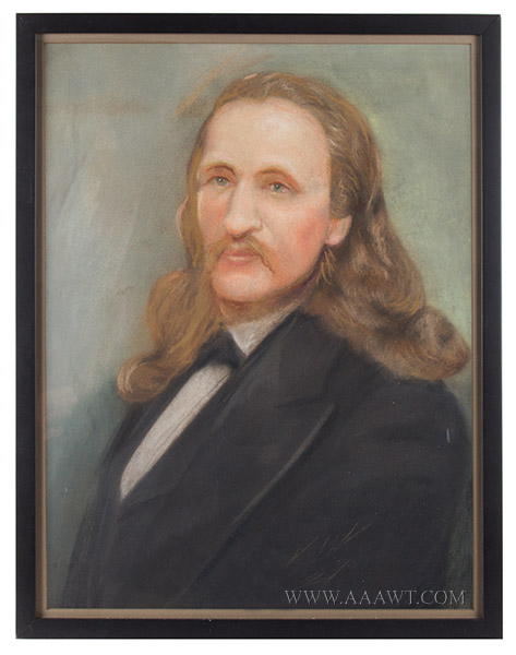 Wild Bill Hickok Portrait, Pastel, Image 1